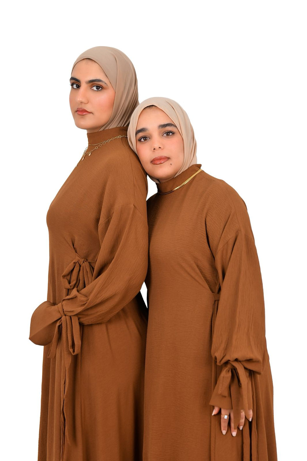 Side-Tie Dress - Earth Brown